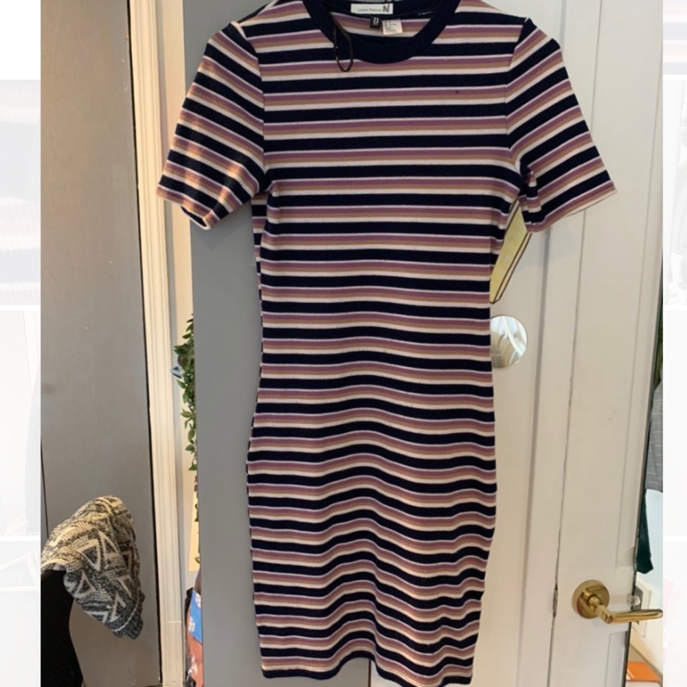 Striped bodycon dress